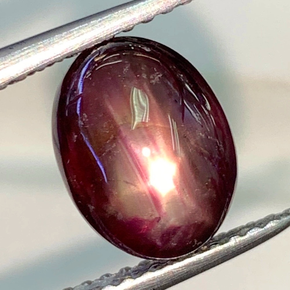 3.45 Cts Natural Pinkish Star Ruby Oval